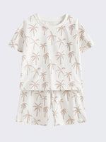 Children's Tropical Palm Print Outfit Set