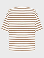 Striped Round Neck Half Sleeve T-Shirt
