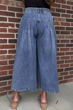 High-Waisted Wide Leg Button-Fly Jeans
