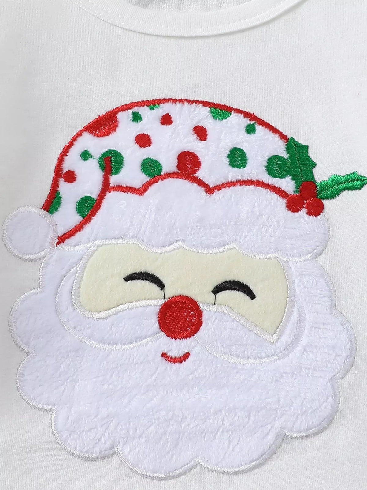 Children's Christmas Ruffle Trim Top and Pants Set