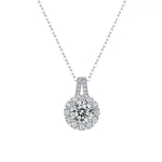 2 Carat Moissanite 925 Sterling Silver Necklace