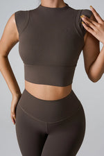 Mock Neck Active Tank - Ladyez