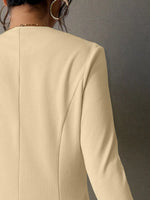 One Button Long Sleeve Blazer