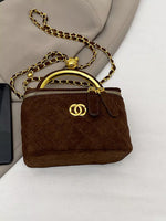 Quilted Top Handle Crossbody Bag