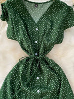 Polka Dot Button-Down Dress
