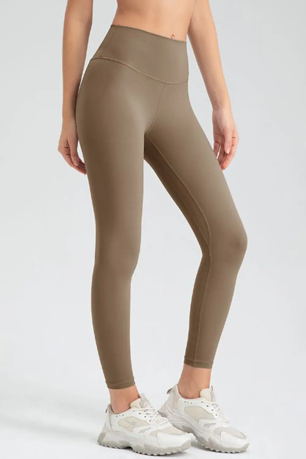 Wide Waistband Slim Fit Active Leggings - Ladyez