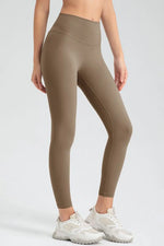 Wide Waistband Slim Fit Active Leggings - Ladyez