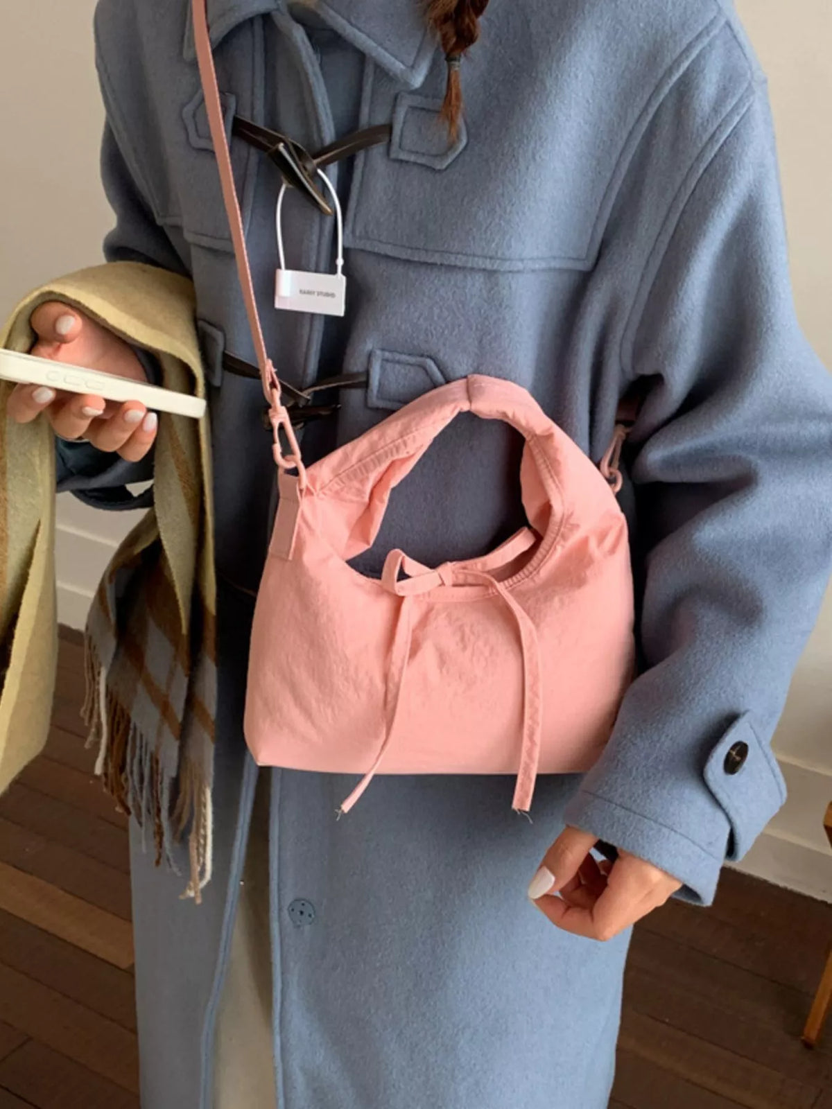Casual Lightweight Solid Color Crossbody Bag