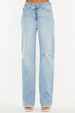 Kancan Distressed High Waist Straight Jeans