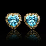 Heart-Shaped Stud Earrings