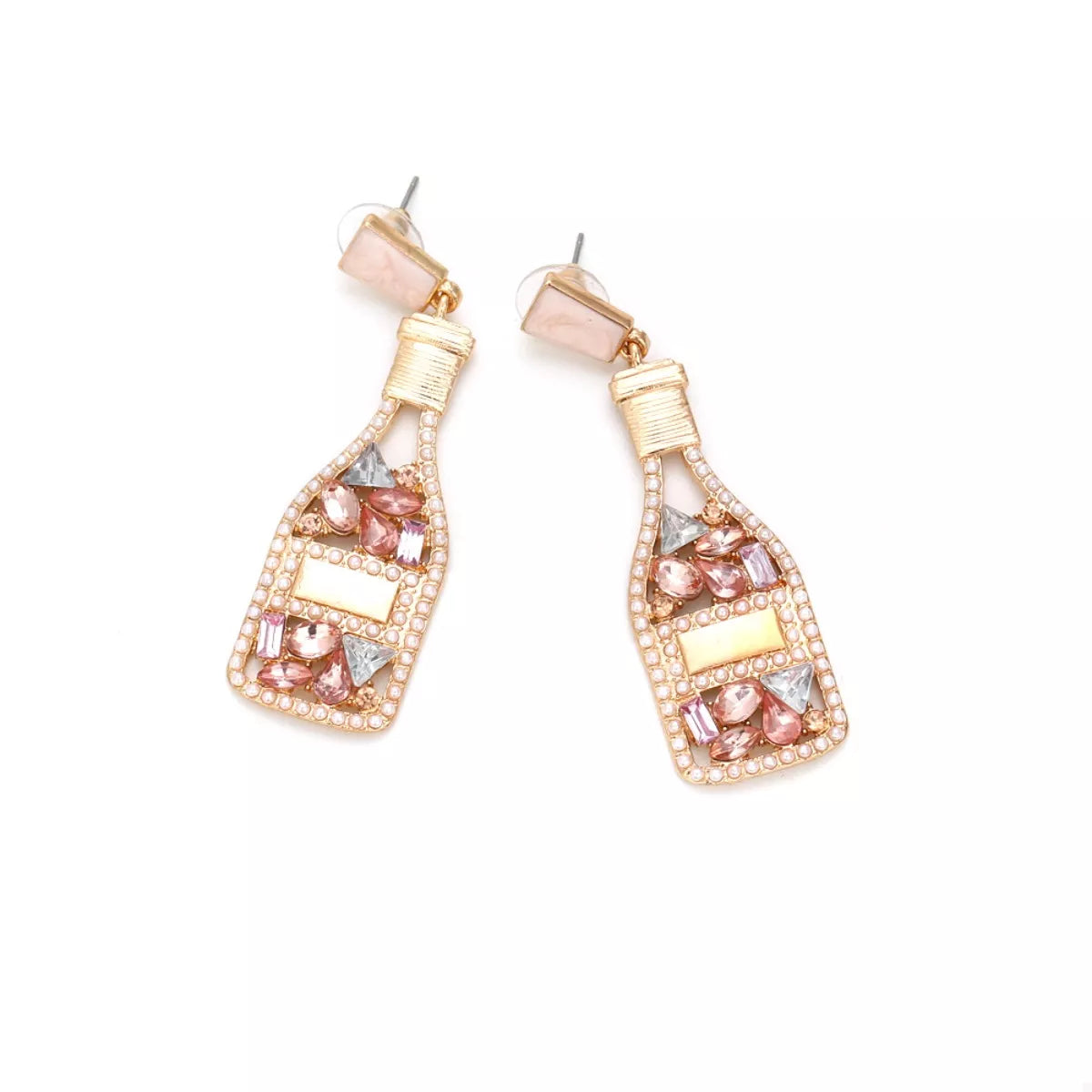 Champagne Bottle Drop Earrings