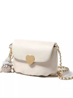 Heart Buckle Chain Crossbody Bag