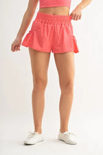 MONO B Smocked High Waist Shorts - Ladyez