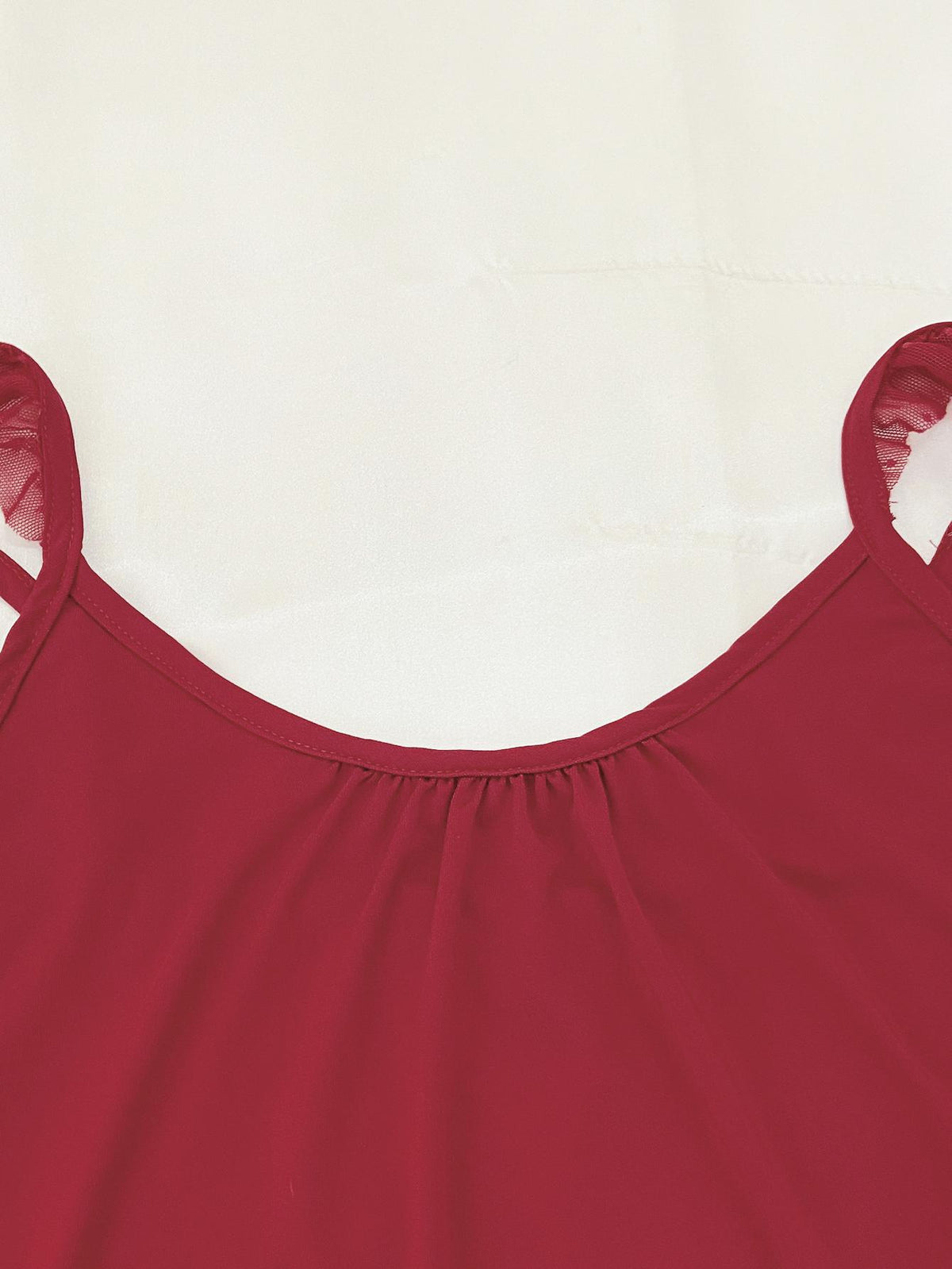 Gathered Detail Spliced Mesh Sleeveless Top and Shorts Lounge Set - Ladyez