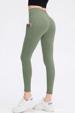 Wide Waistband Slim Fit Long Sports Pants with Pocket - Ladyez