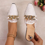 Point Toe Chain Detail Sandals