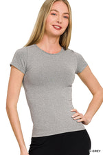 Zenana Seamless Crew Neck Tee