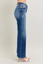 Judy Blue Full Size High Waist 90's Straight Leg Jeans Plus Size - Ladyez