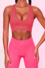 Scoop Neck Wide Strap Active Bra - Ladyez
