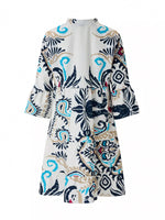 Bohemian Print Tiered Mini Dress