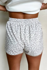 Leopard Print Drawstring Casual Shorts
