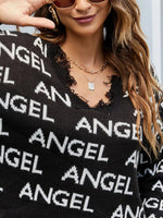Frayed Hem Long Sleeve Sweater