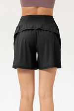 Pocketed Elastic Waist Active Shorts - Ladyez
