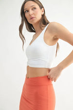 MONO B Ruched Front Active Tank - Ladyez
