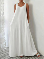 Sleeveless Maxi Dress with Pockets