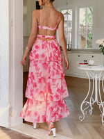 Floral Print Layered Maxi Cami Dress - Ladyez
