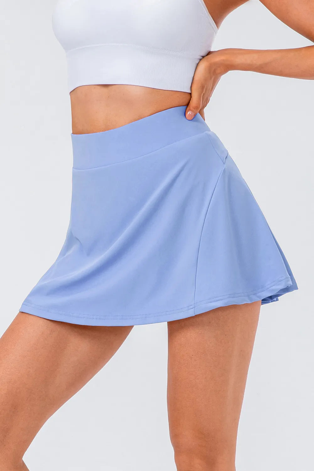 High Waist Pleated Active Skirt - Ladyez