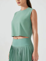Millennia Round Neck Cropped Active Tank