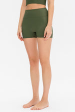 Slim Fit Wide Waistband Sports Shorts - Ladyez