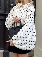 Polka Dot Zip-Up Jacket