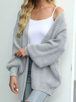 Chunky Knit Open Front Cardigan