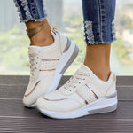 Round Toe Lace Up Sneakers