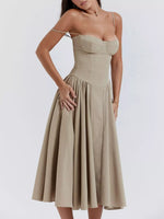 Sweetheart Neck Midi Cami Dress