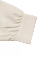 Ruched Button-Up Peplum Shirt