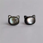 Shell Cute Cat Stud Earrings