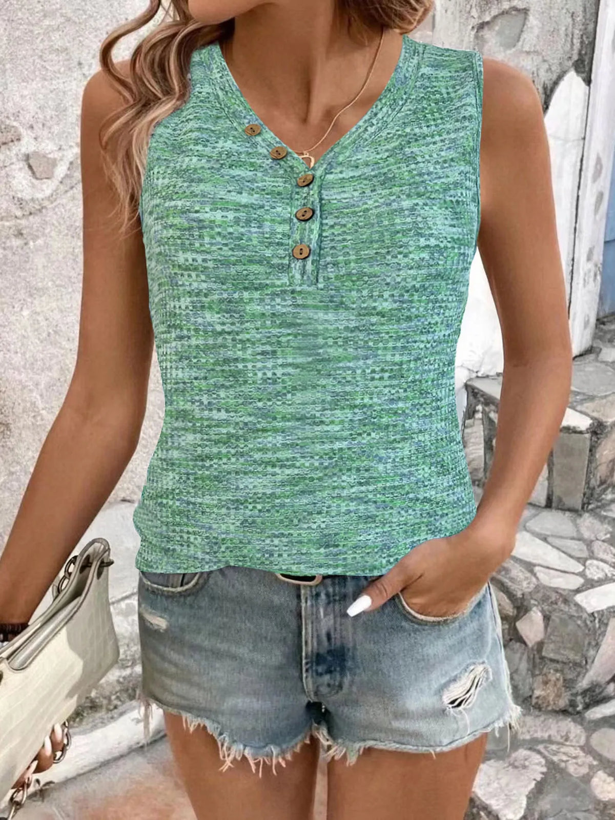 Full Size V-Neck Tank Plus Size - Ladyez