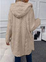 Hooded Button-Down Fleece Outerwear