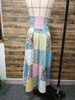 Patchwork Floral Maxi Skirt