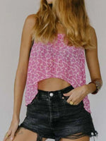 Printed Scoop Neck Tank - Ladyez