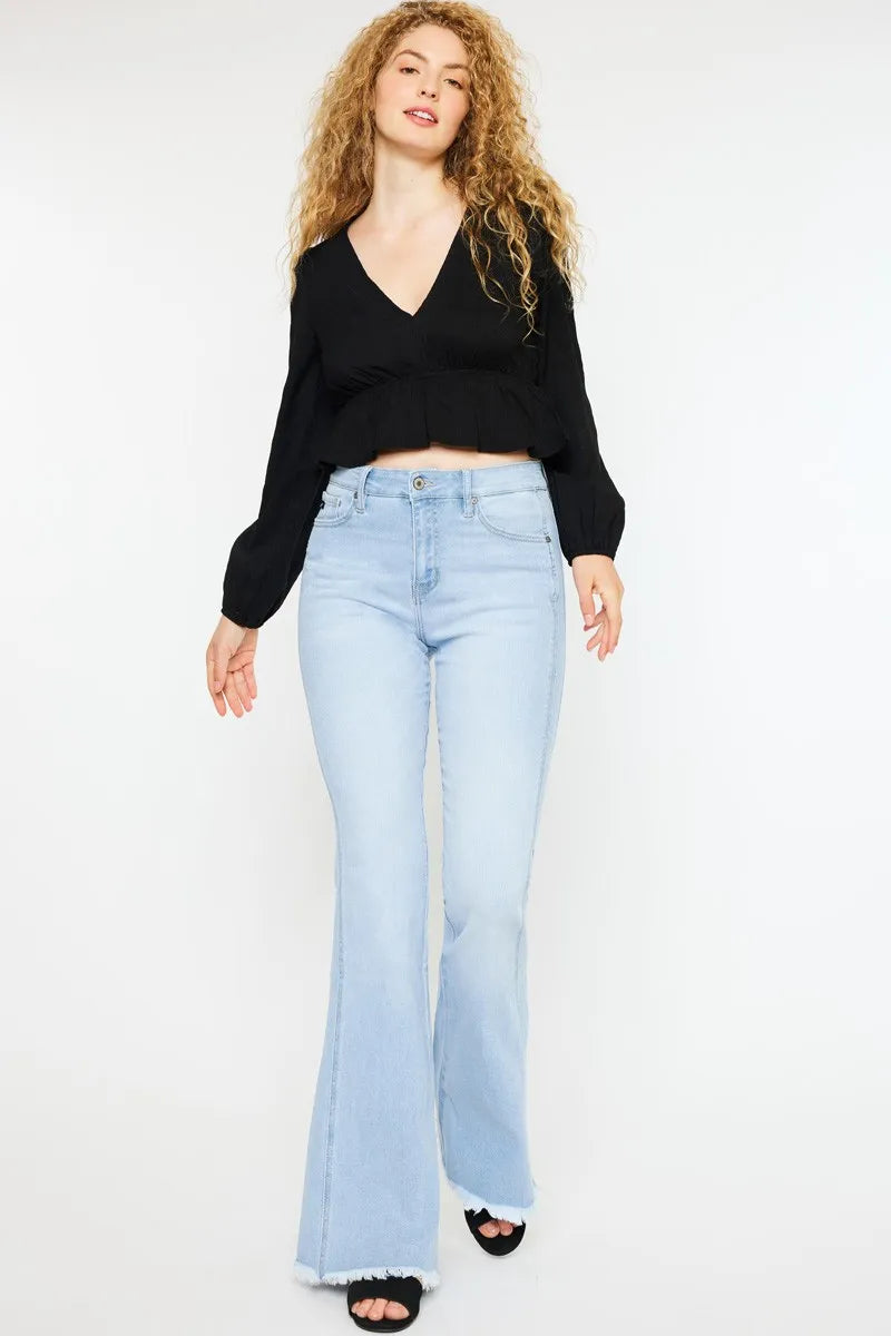 Kancan High Rise Curvy Flare Jeans - Ladyez