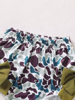 Children's Embroidered Top and Camo Bottom Set