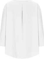 Full Size Round Neck Relaxed Fit Blouse Plus Size