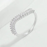 925 Sterling Silver Inlaid Zircon Ring