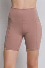 Love Tree High Waist Seam Detail Active Shorts - Ladyez