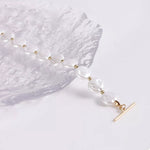 18K Gold-Plated Pearl Drop Necklace