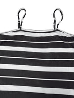 Plus Size Striped Spaghetti Strap Maxi Dress
